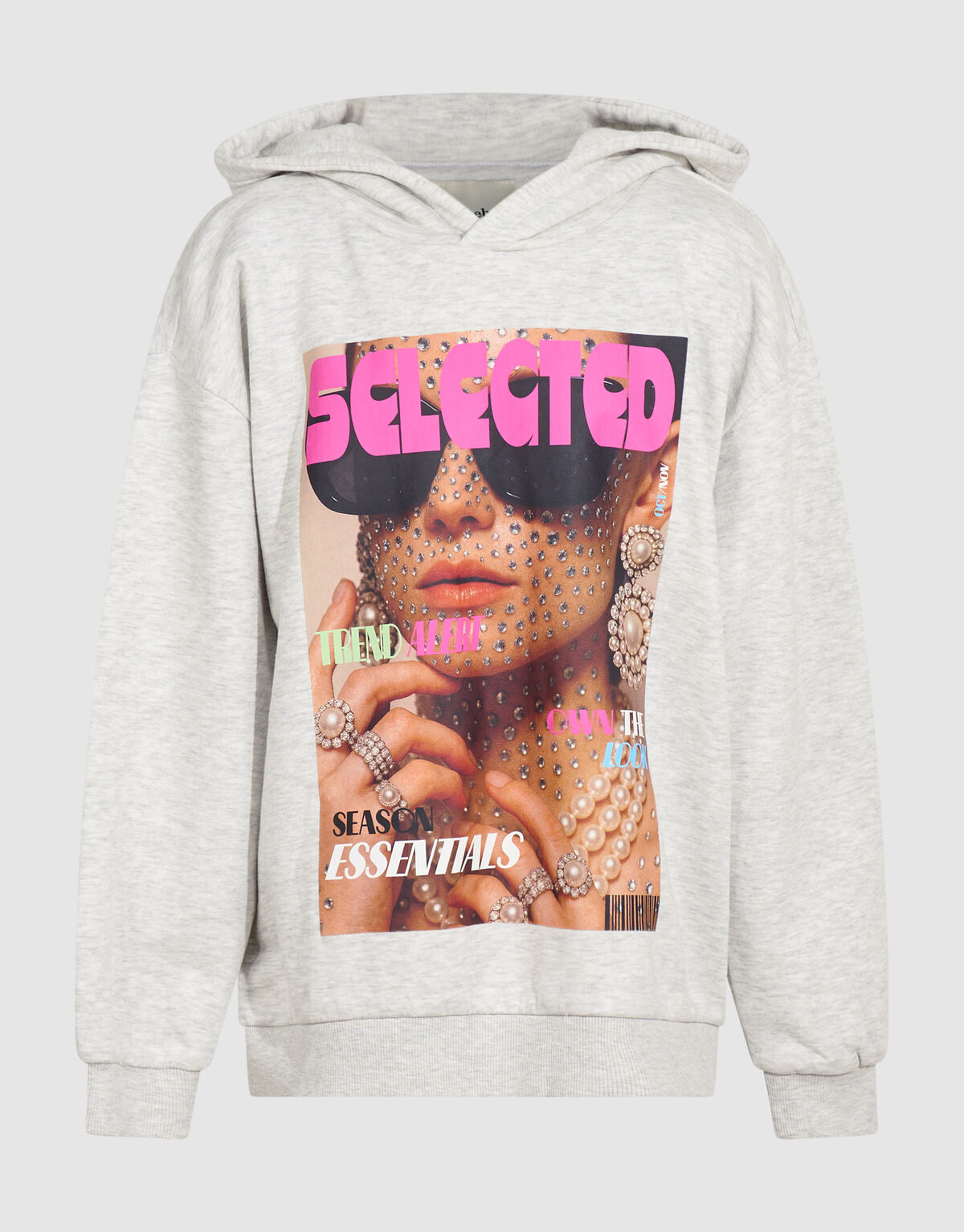 Magazine Hoodie Hellgrau SHOEBY GIRLS