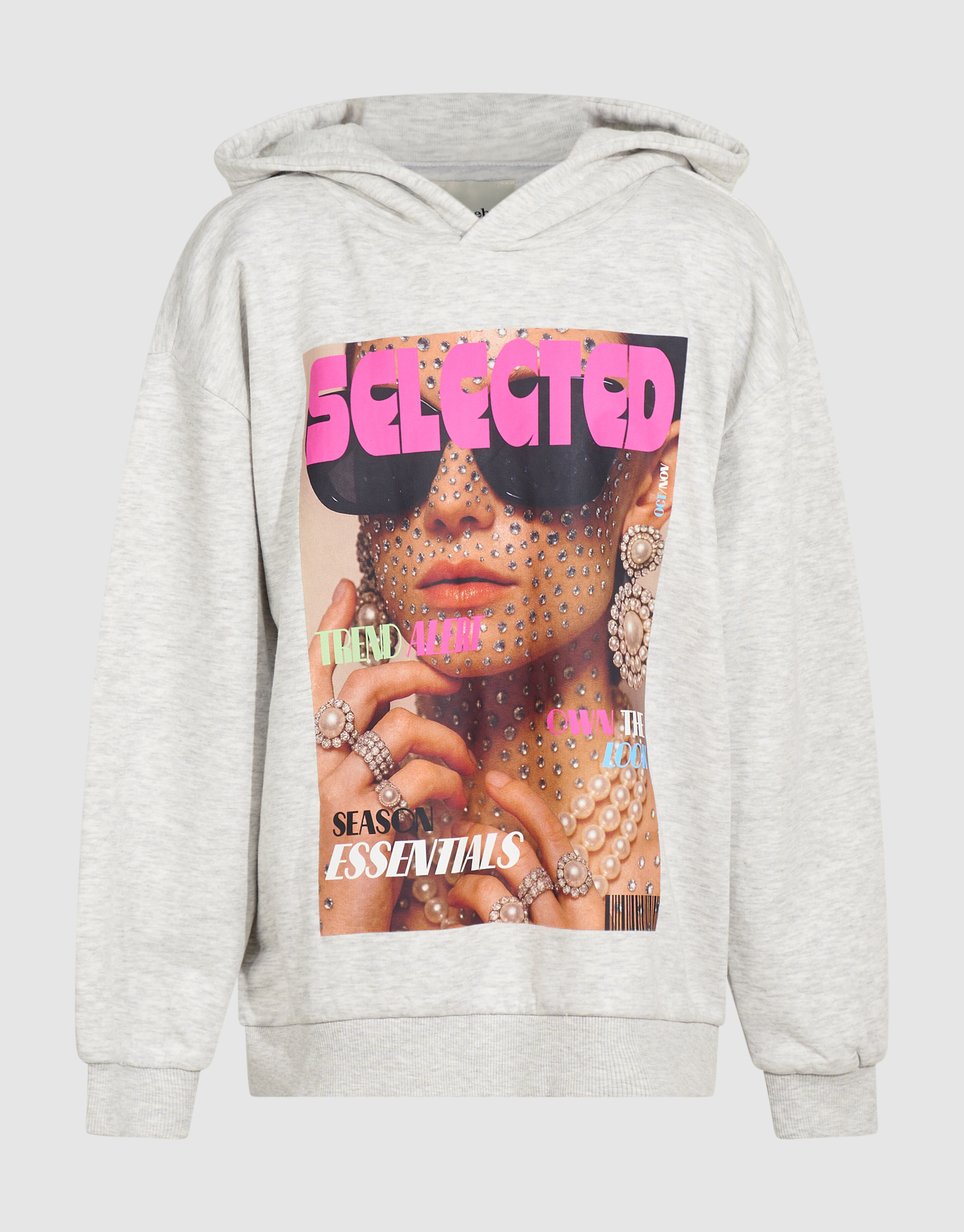 Magazine Hoodie Hellgrau SHOEBY GIRLS