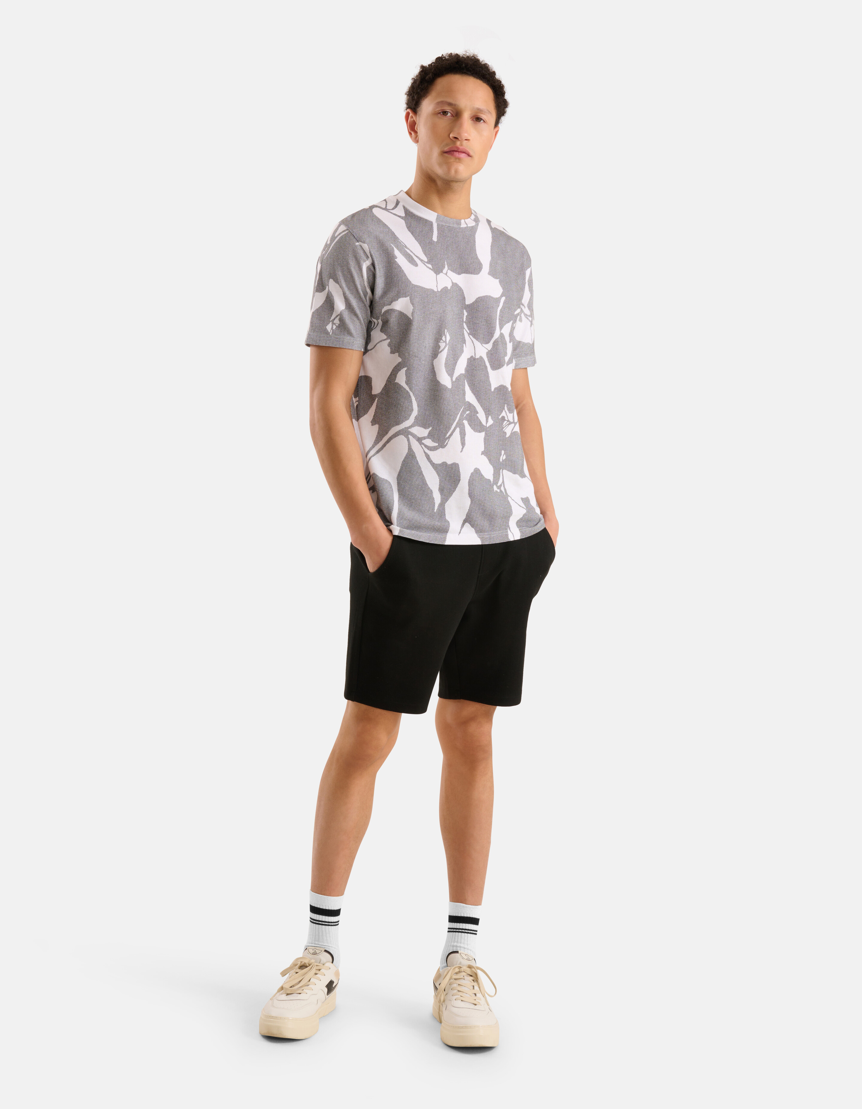 Wasserdruck-T-Shirt Grau SHOEBY MEN