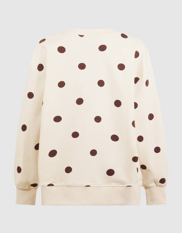 Polkadot-Pullover in gebrochenem Weiß SHOEBY GIRLS