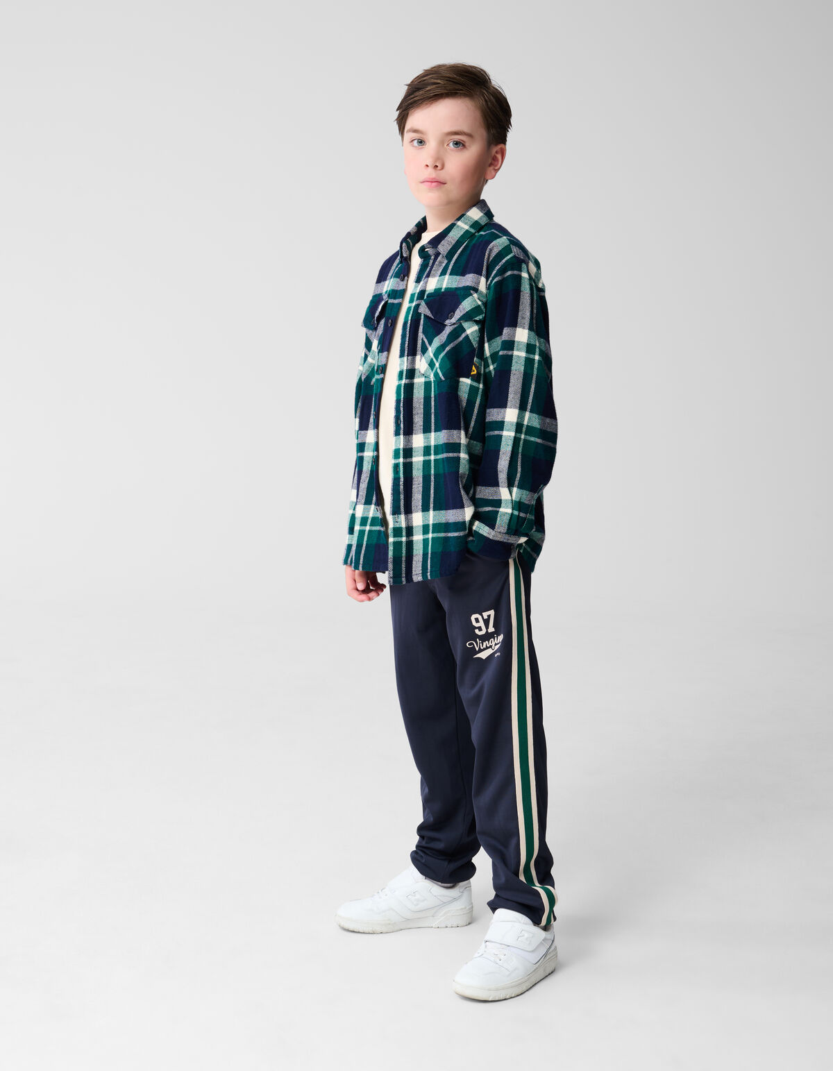 Gekaroiertes Overshirt Dunkelblau von Vingino SHOEBY BOYS