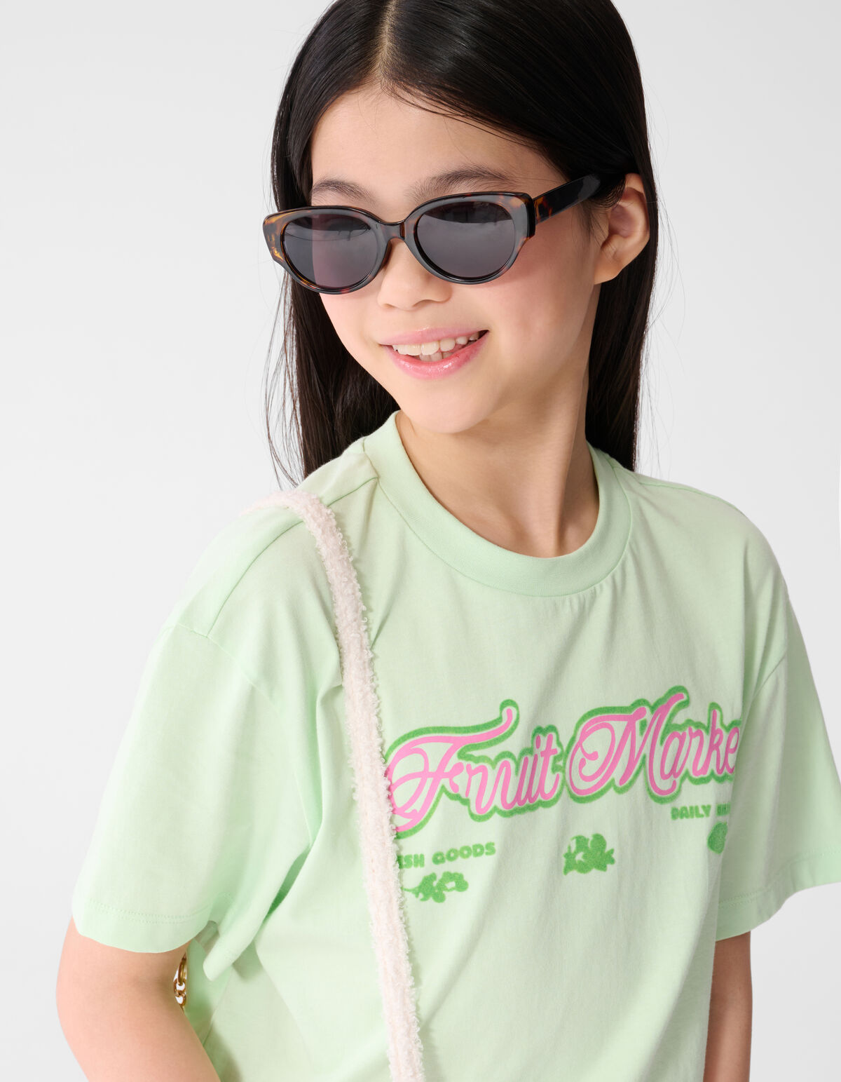 Obstmarkt Kunst T-Shirt Hellgr&uuml;n SHOEBY GIRLS