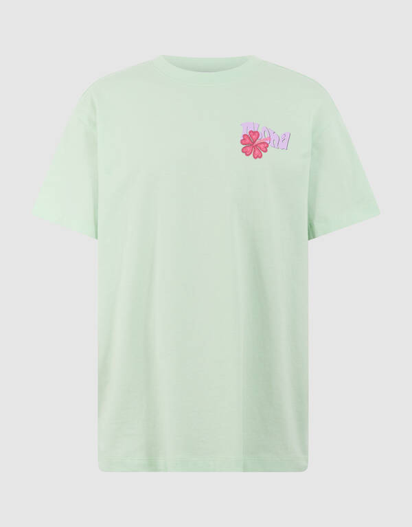 Aloha Artwork T-Shirt Hellgr&uuml;n SHOEBY GIRLS