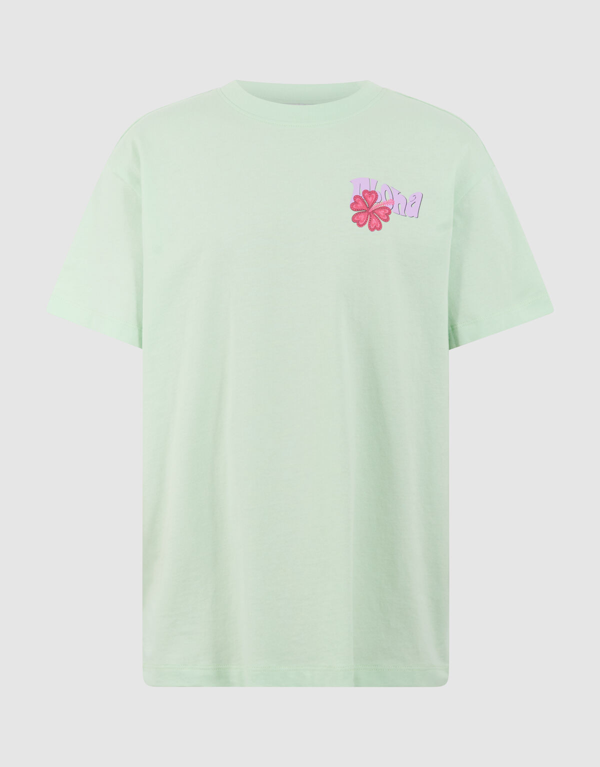 Aloha Artwork T-Shirt Hellgr&uuml;n SHOEBY GIRLS