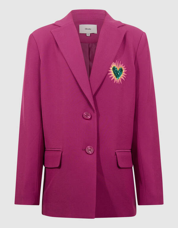 Pailletten-Smile-Blazer Rosa SHOEBY GIRLS