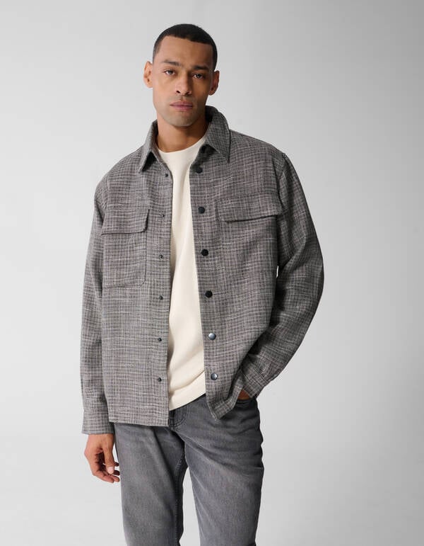 Kariertes Overshirt Grau SHOEBY MEN
