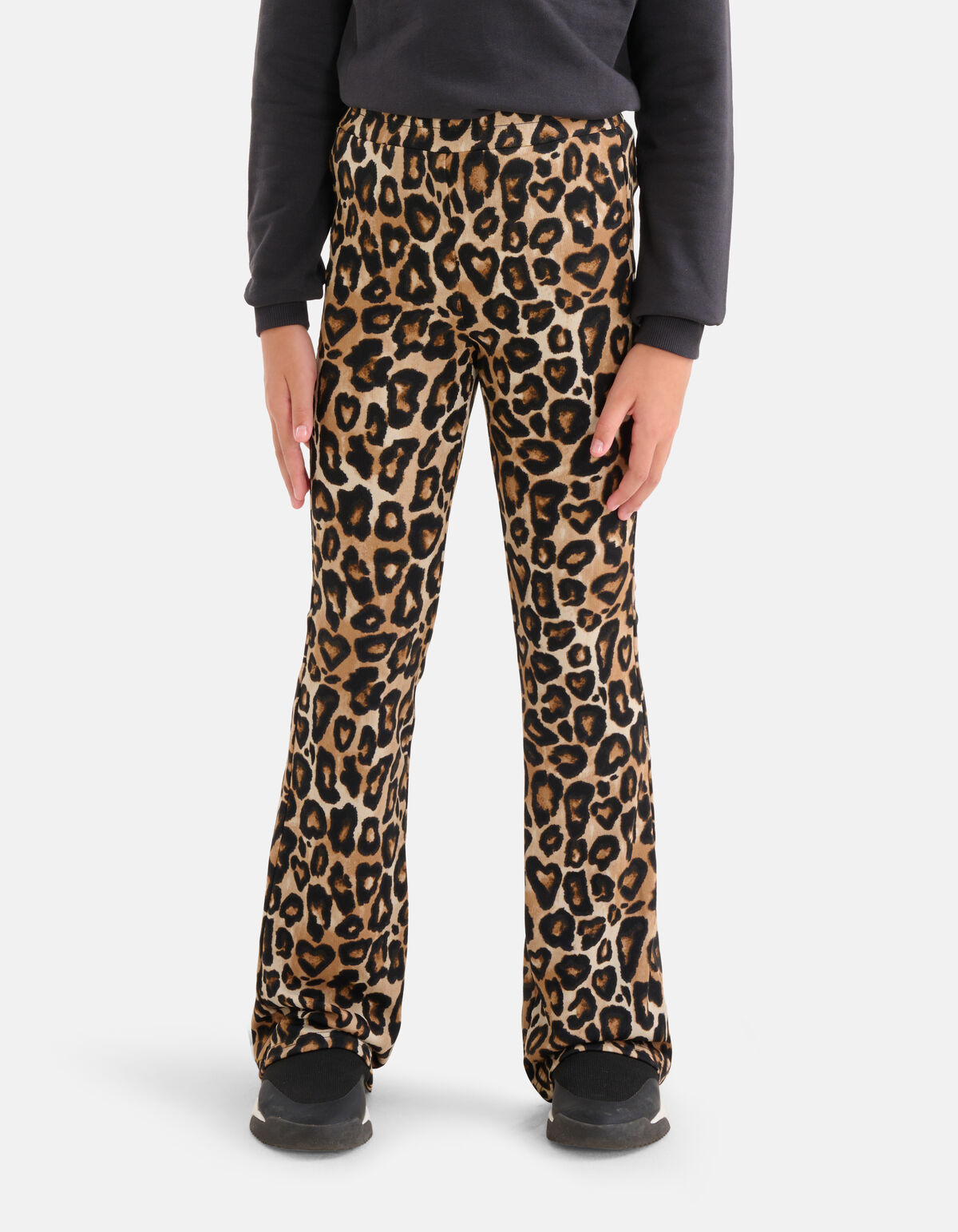 Ausgestellte Leoparden-Leggings Braun SHOEBY GIRLS