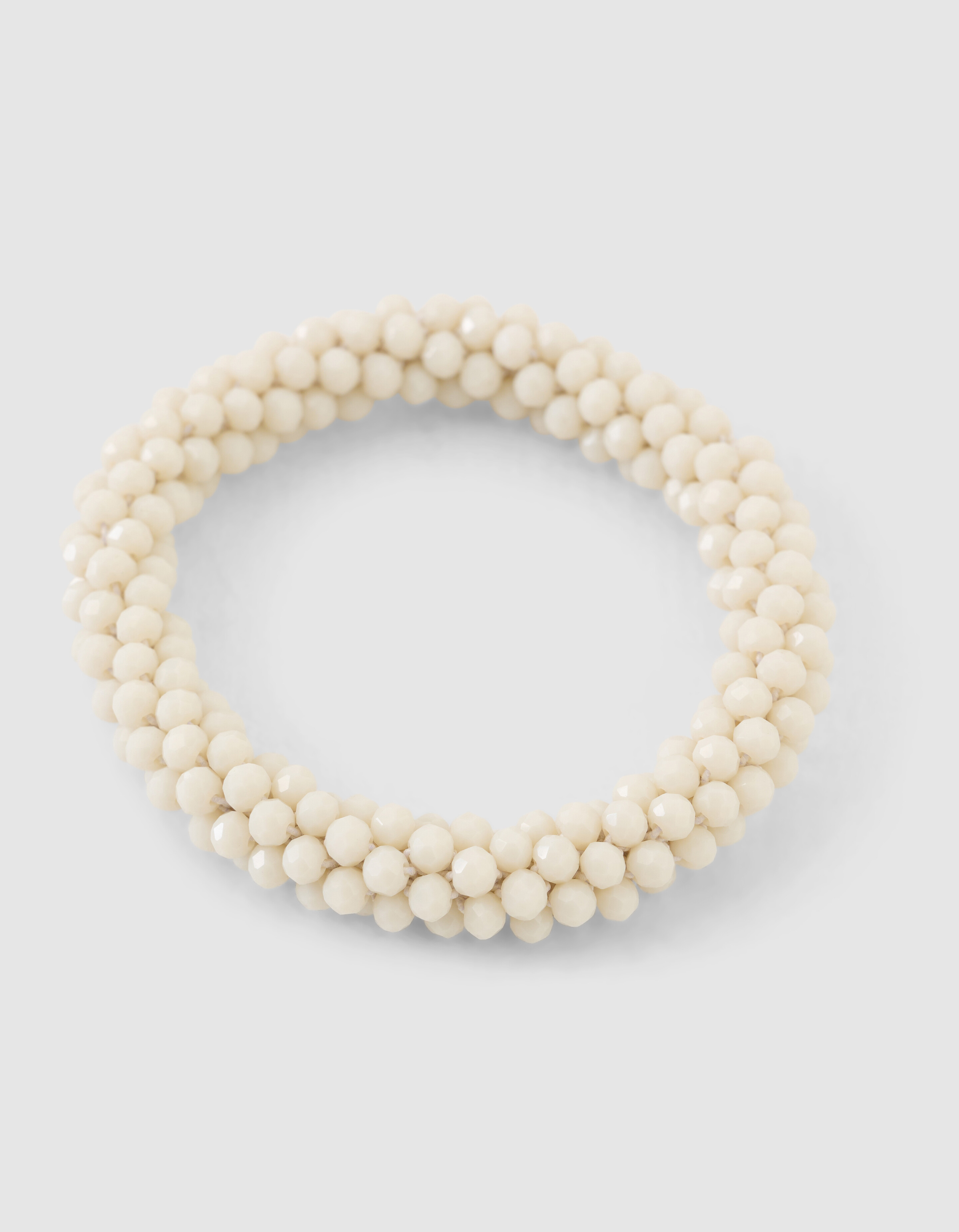 Perlenbesetztes Haargummi, cremefarben SHOEBY ACCESSOIRES