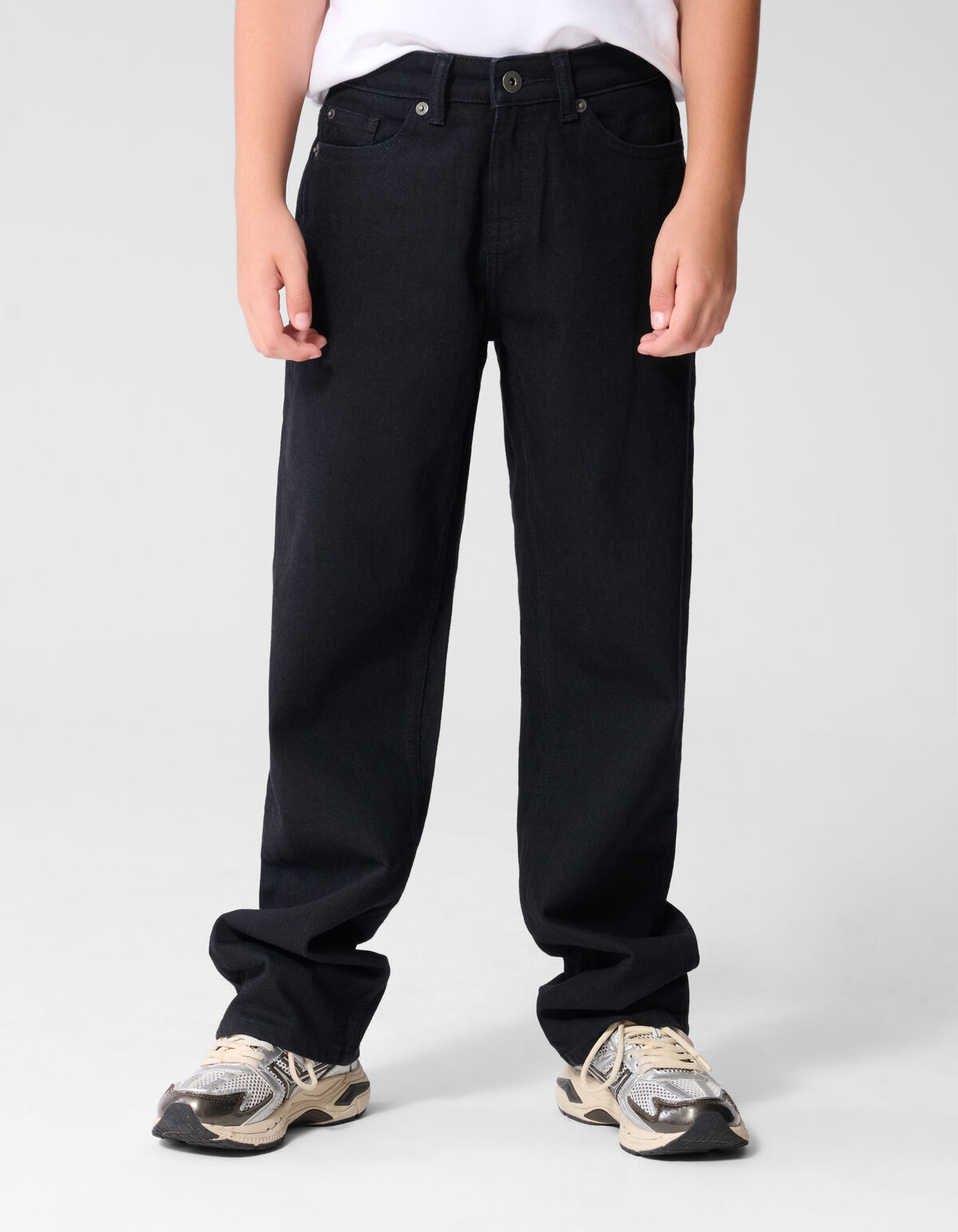 Baggy Fit Jeans Schwarz SHOEBY BOYS