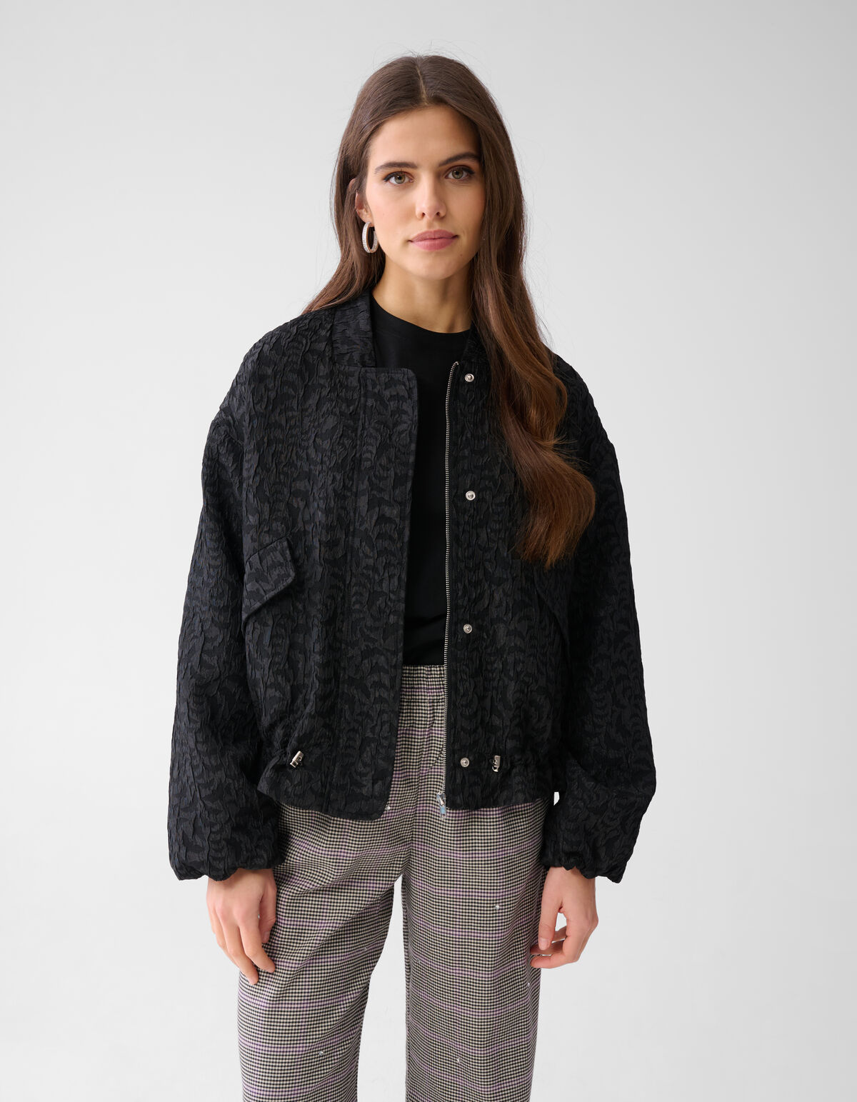 Jacquard-Bomber Schwarz SHOEBY WOMEN