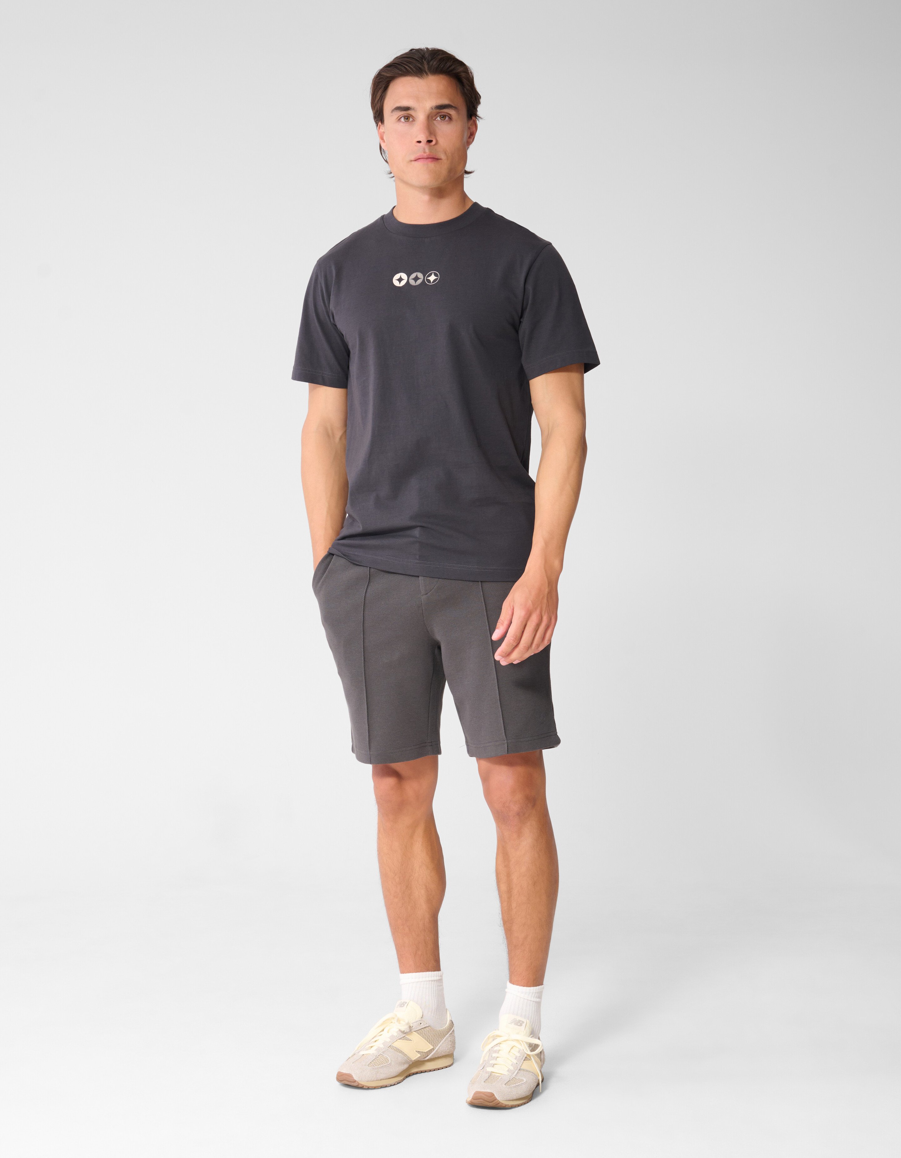 Spark Logo T-Shirt in Dunkelgrau SHOEBY MEN
