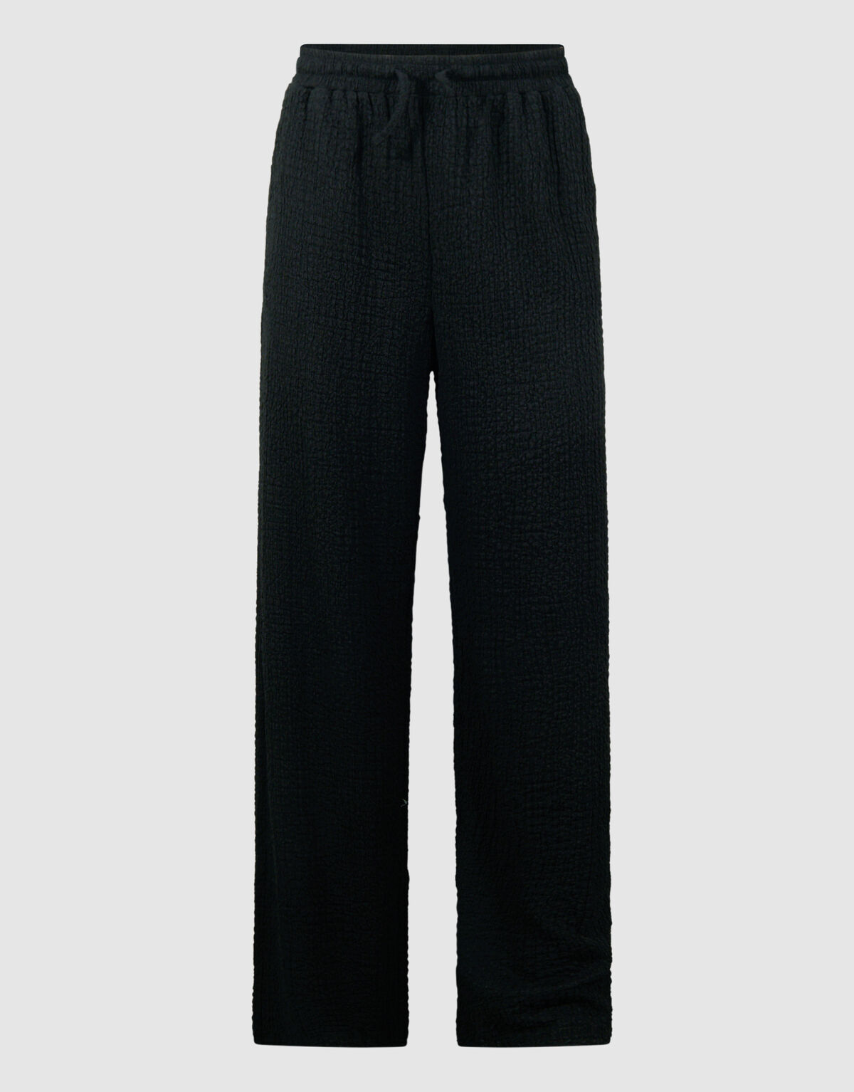 Crinkle-Hose mit weitem Bein, schwarz SHOEBY WOMEN