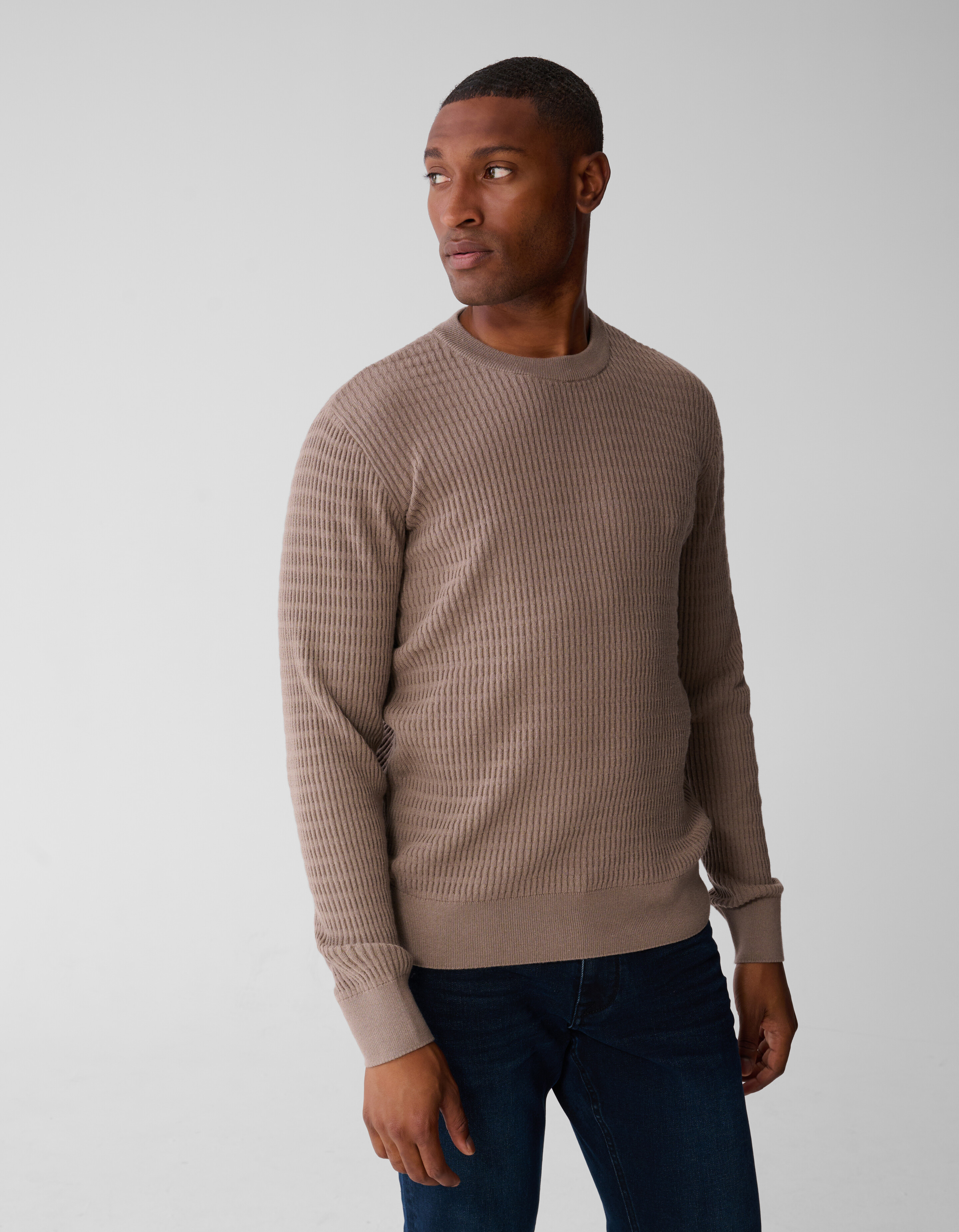 Struktur Pullover Braun SHOEBY MEN