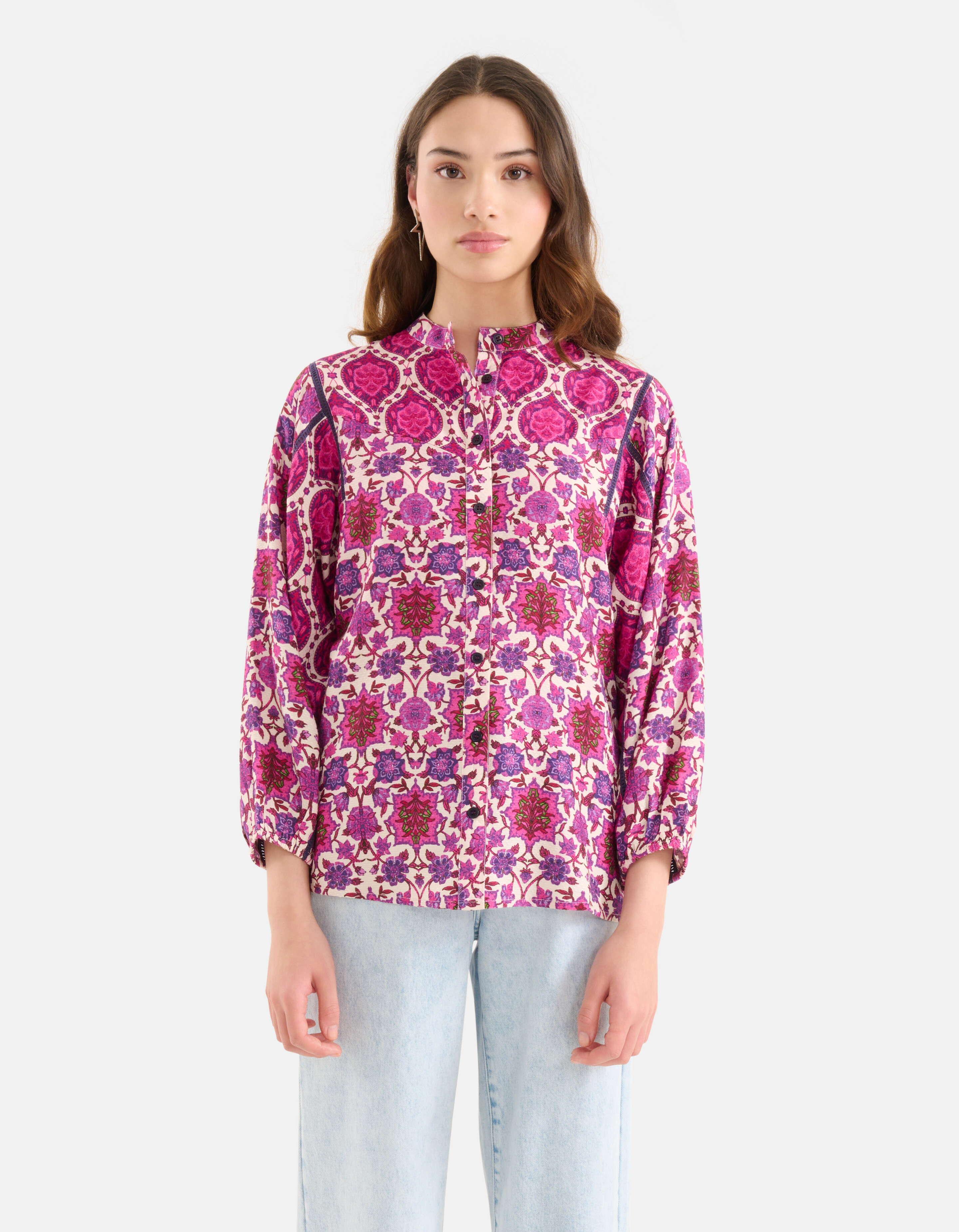 Grafik Print Bluse Lila SHOEBY WOMEN