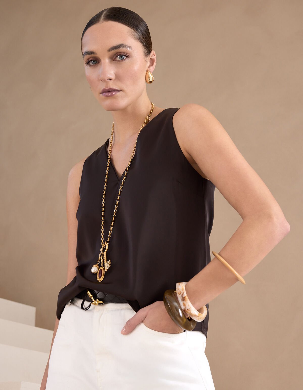 Satin Top Dunkelbraun Bei Mieke SHOEBY WOMEN