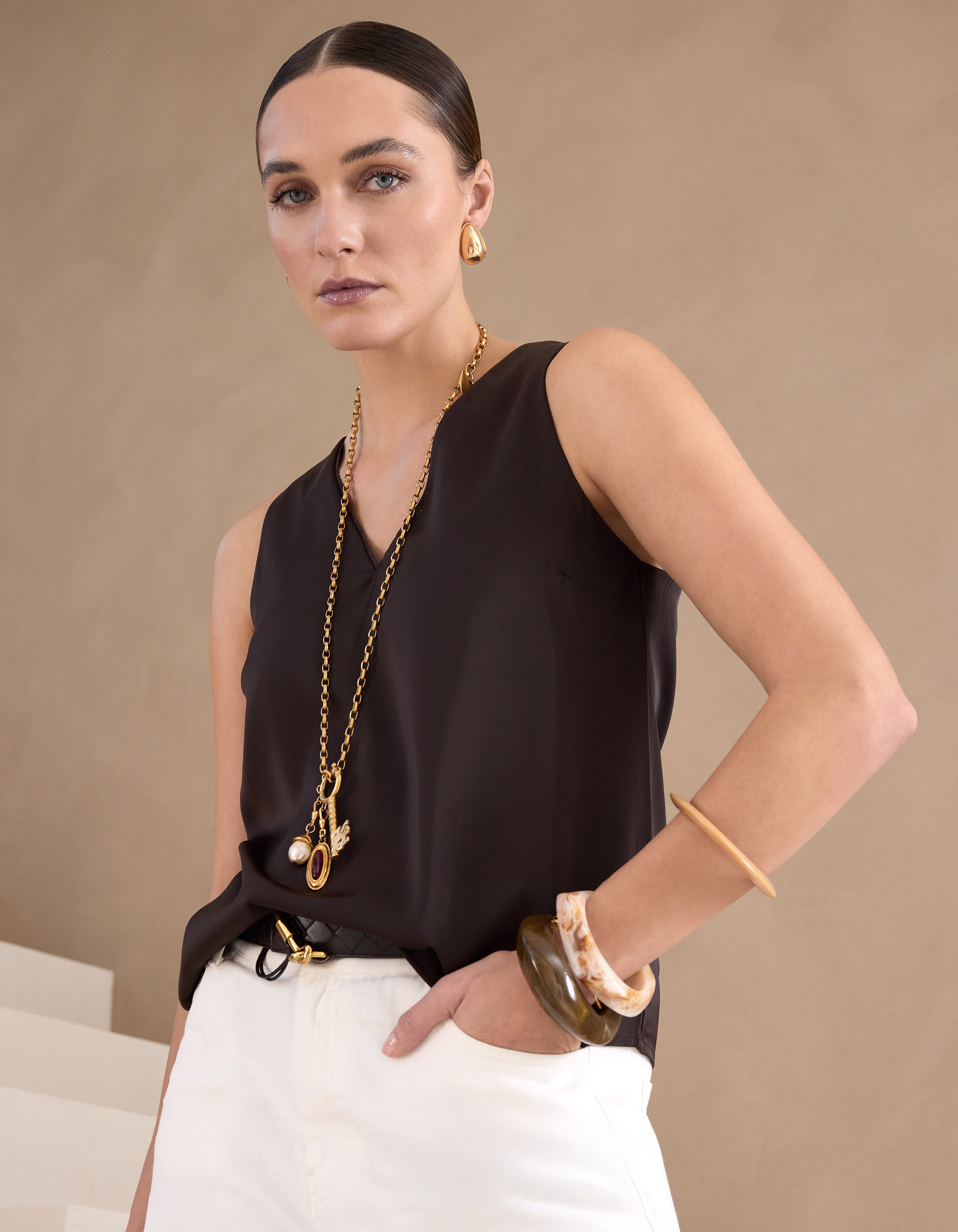 Satin Top Dunkelbraun Bei Mieke SHOEBY WOMEN