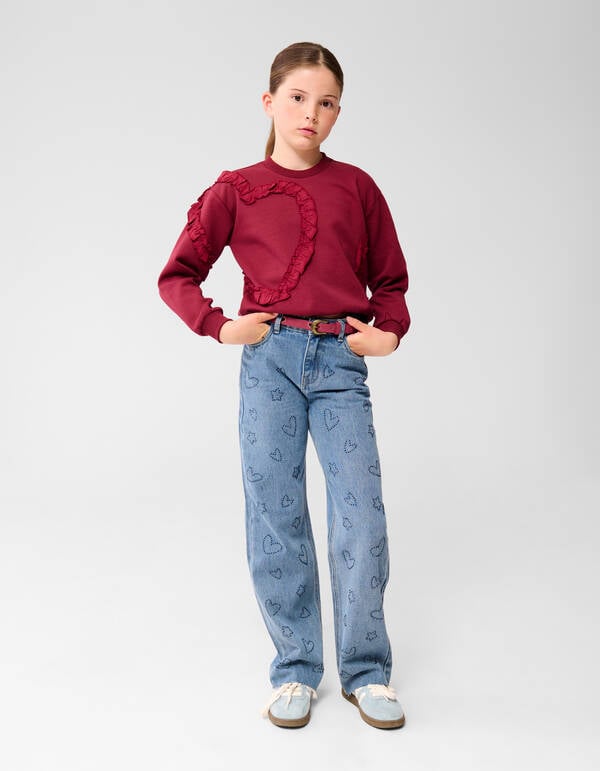 Strass Straight Fit Jeans Dunkelblau SHOEBY GIRLS