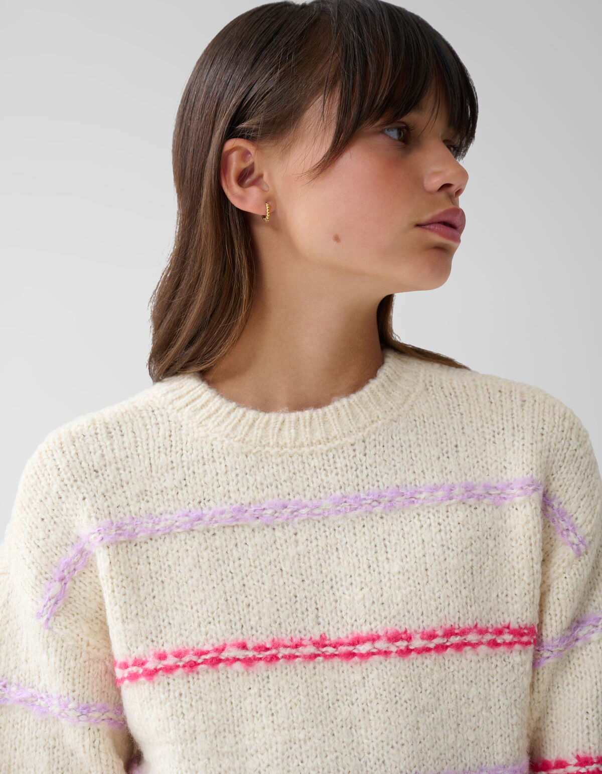 Fun Stipe Pullover Off White SHOEBY GIRLS