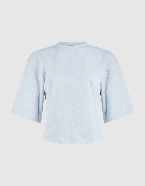 Tailliertes T-Shirt Hellgrau SHOEBY WOMEN