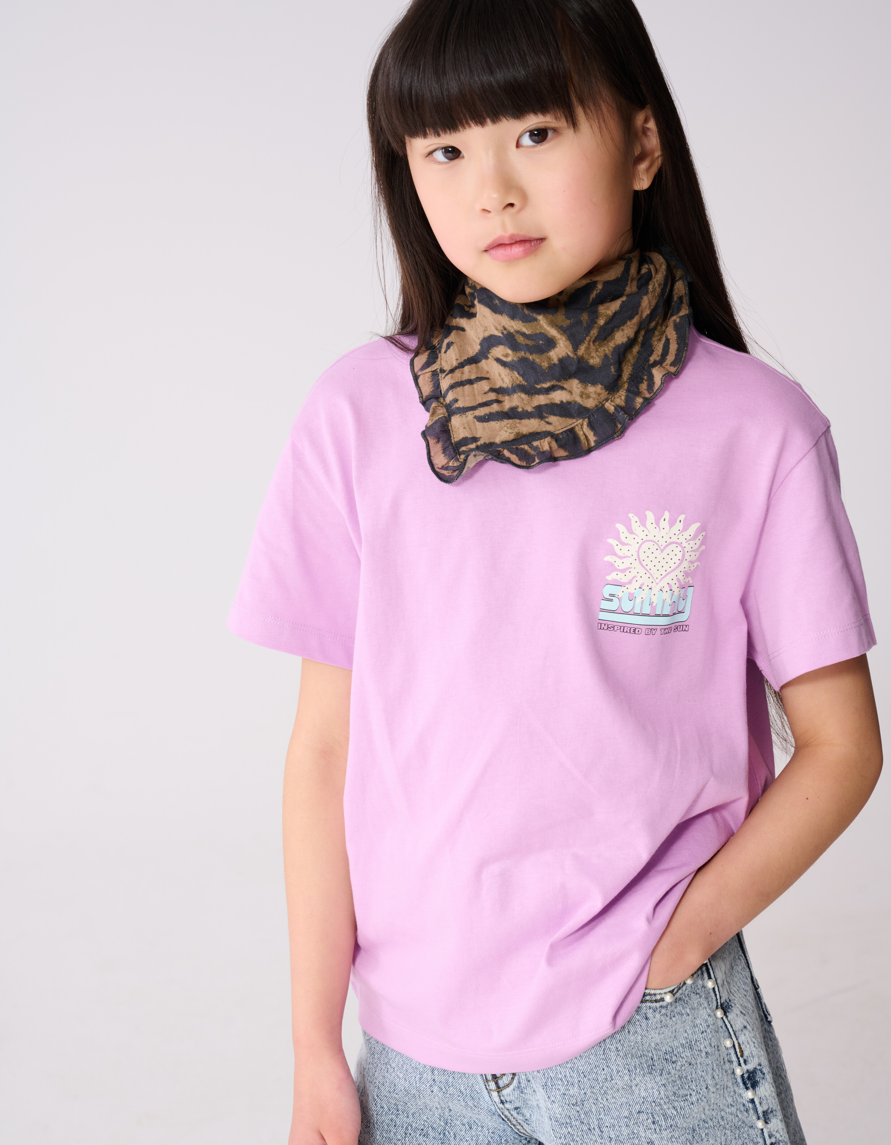 Sun Artwork T-Shirt Lila SHOEBY GIRLS