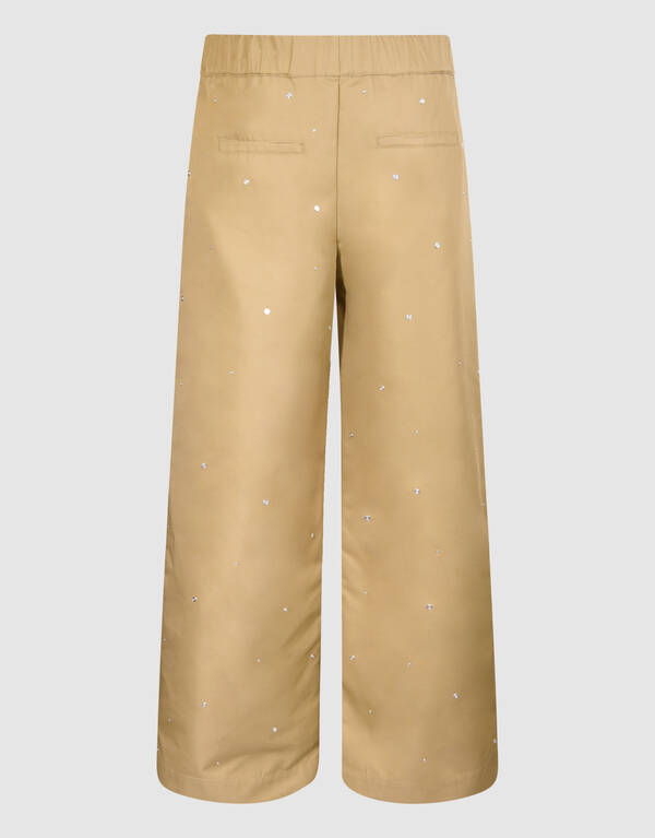 Studs Wide Leg Trousers Sand SHOEBY WOMEN