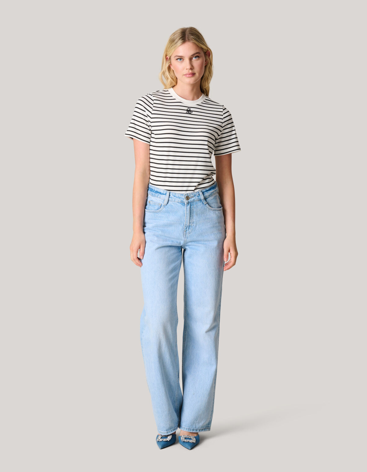 Shoeby Logo T-shirt Gestreept SHOEBY WOMEN