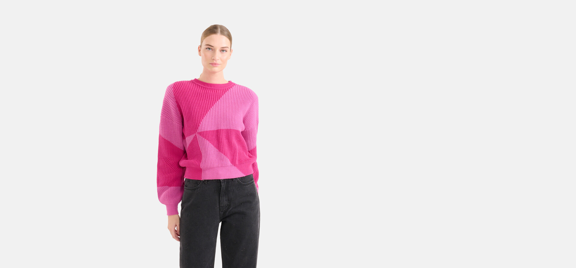 Colorblock Pullover Rosa SHOEBY WOMEN