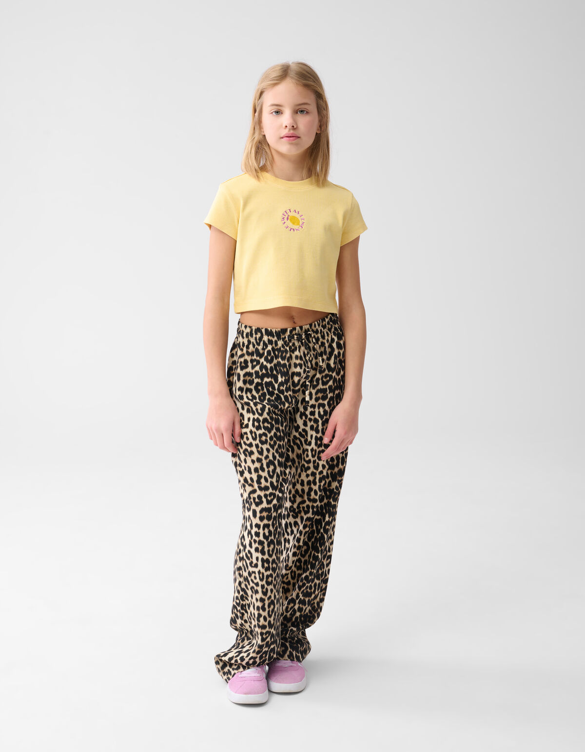 Lemon Crop Top Hellgelb SHOEBY GIRLS