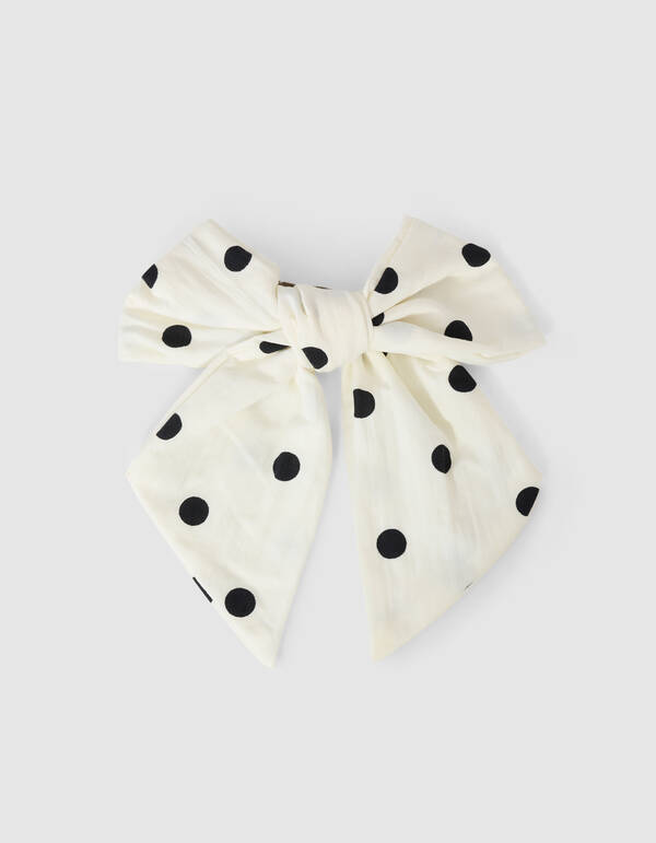 Bow Tie Polka Dot Clip Off-White SHOEBY ACCESSOIRES