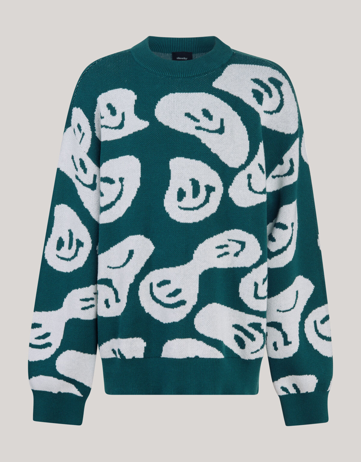 Smiley-Pullover Dunkelgrün SHOEBY BOYS