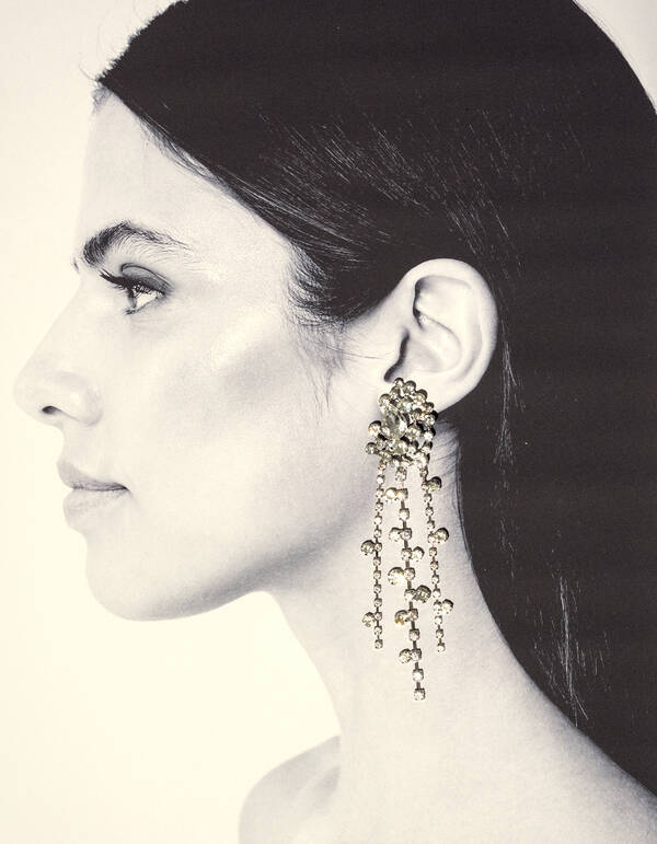 Beaded Wasserfall Ohrringe Schwarz SHOEBY ACCESSOIRES