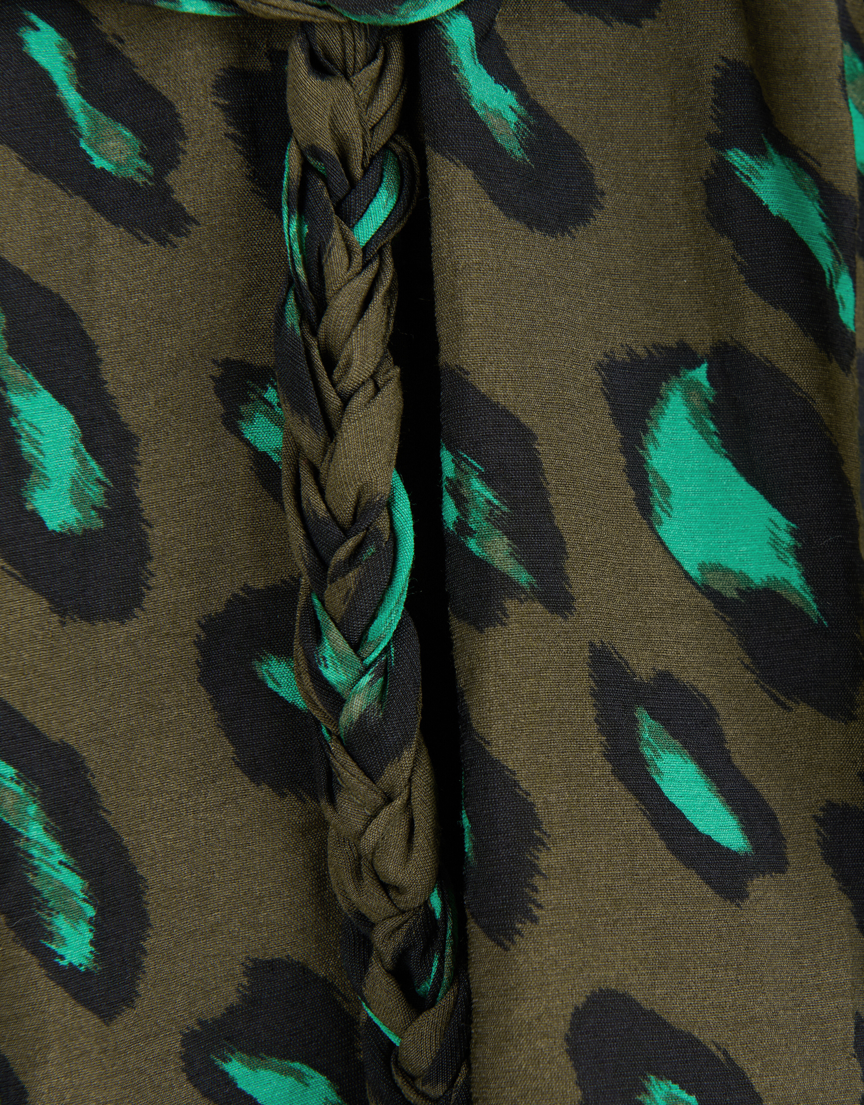 Kleid mit Leopardenmuster Dunkelgrün SHOEBY GIRLS