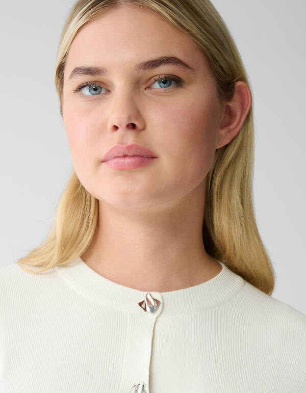 Weste mit Rüschenärmeln in Off White SHOEBY WOMEN