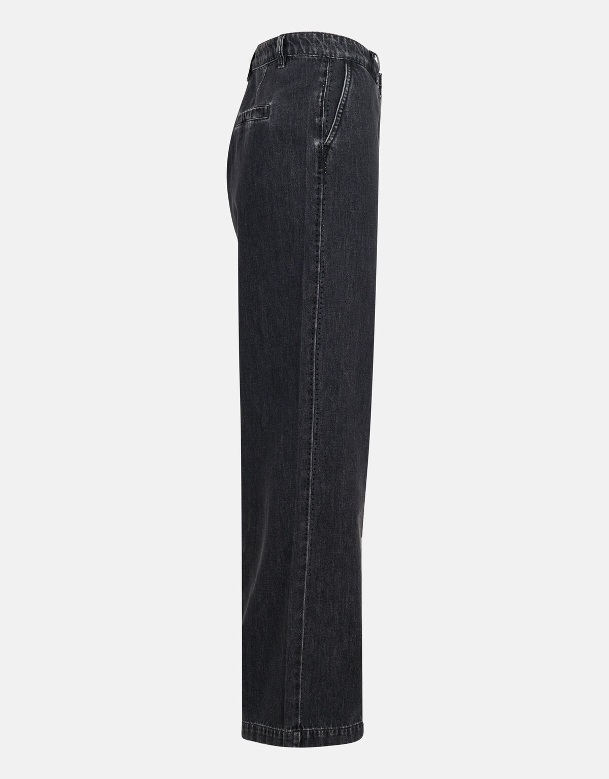 Strass Jeans mit weitem Bein Dunkelgrau L32 von Mi SHOEBY WOMEN