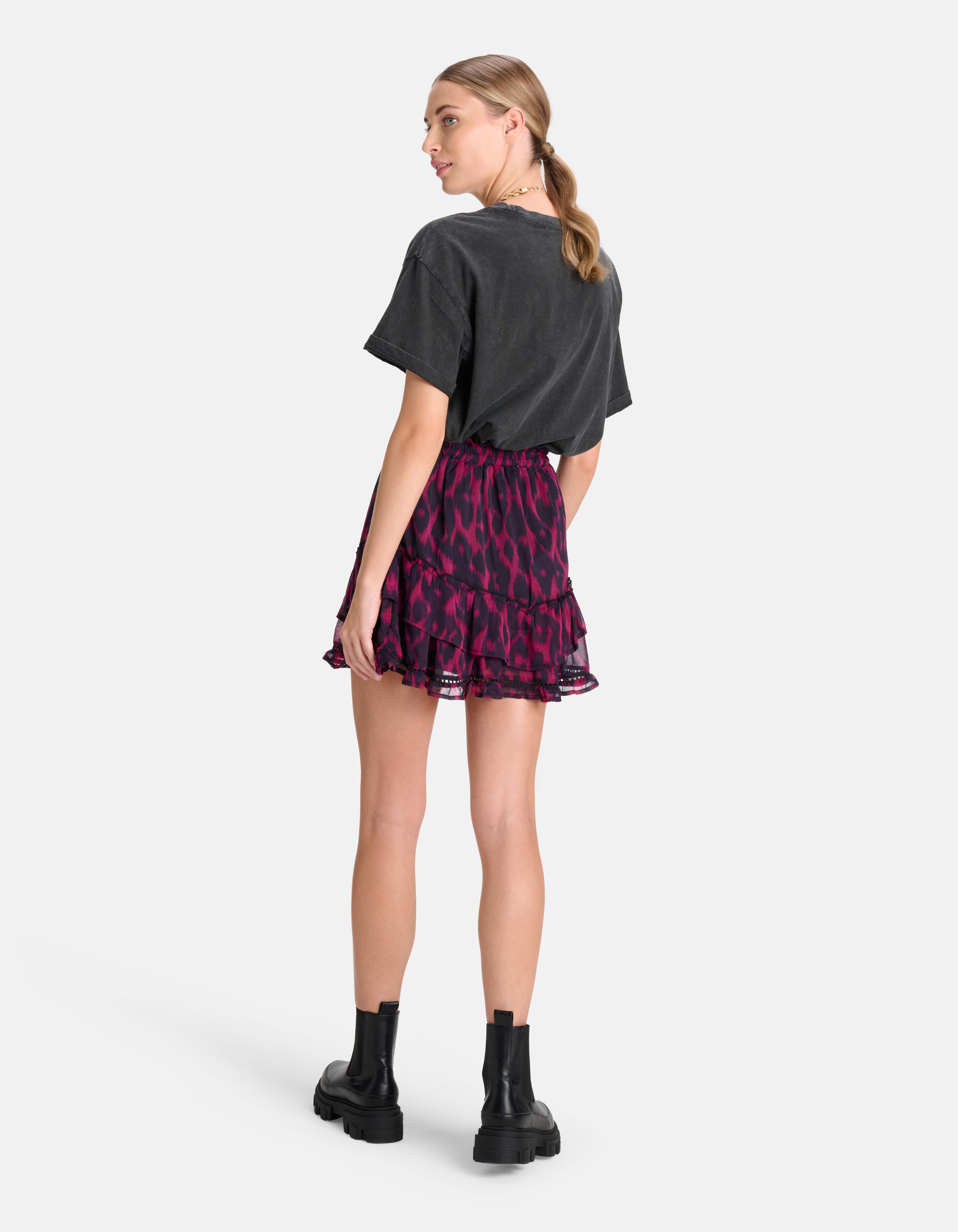 Dunkelgraues T-Shirt mit Textaufdruck SHOEBY WOMEN