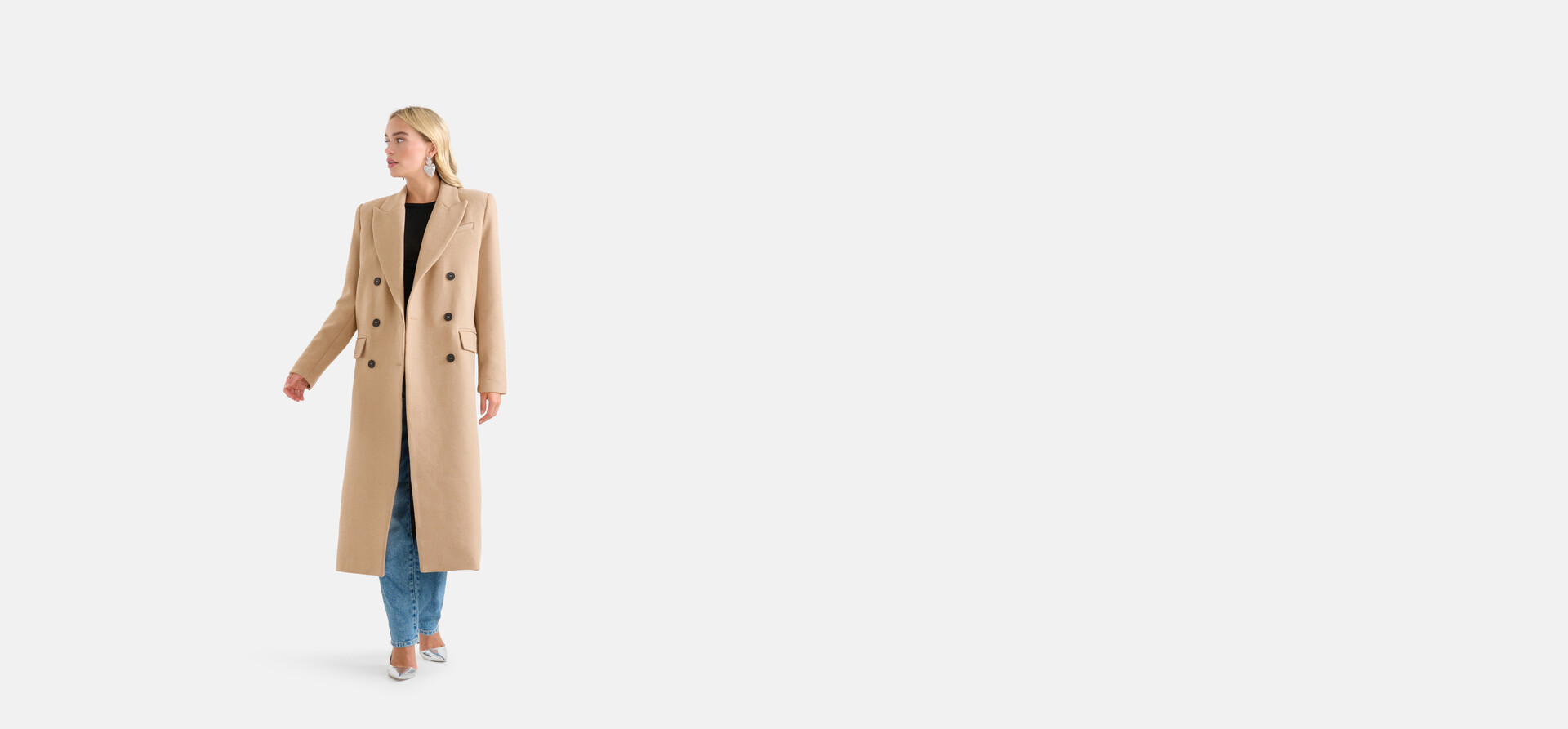 Übergroße Jacke Beige von Monica SHOEBY WOMEN