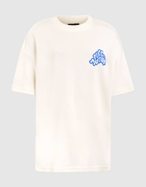 Motion Artwork T-Shirt Gebrochenes Wei&szlig; SHOEBY BOYS