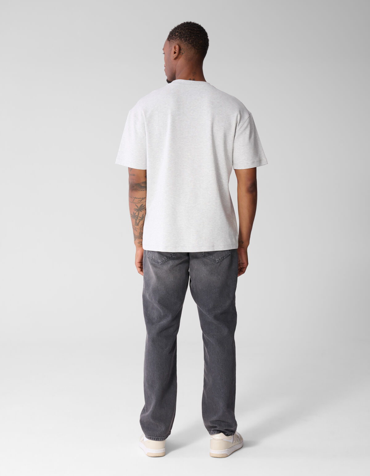 Label-T-Shirt Hellgrau SHOEBY MEN