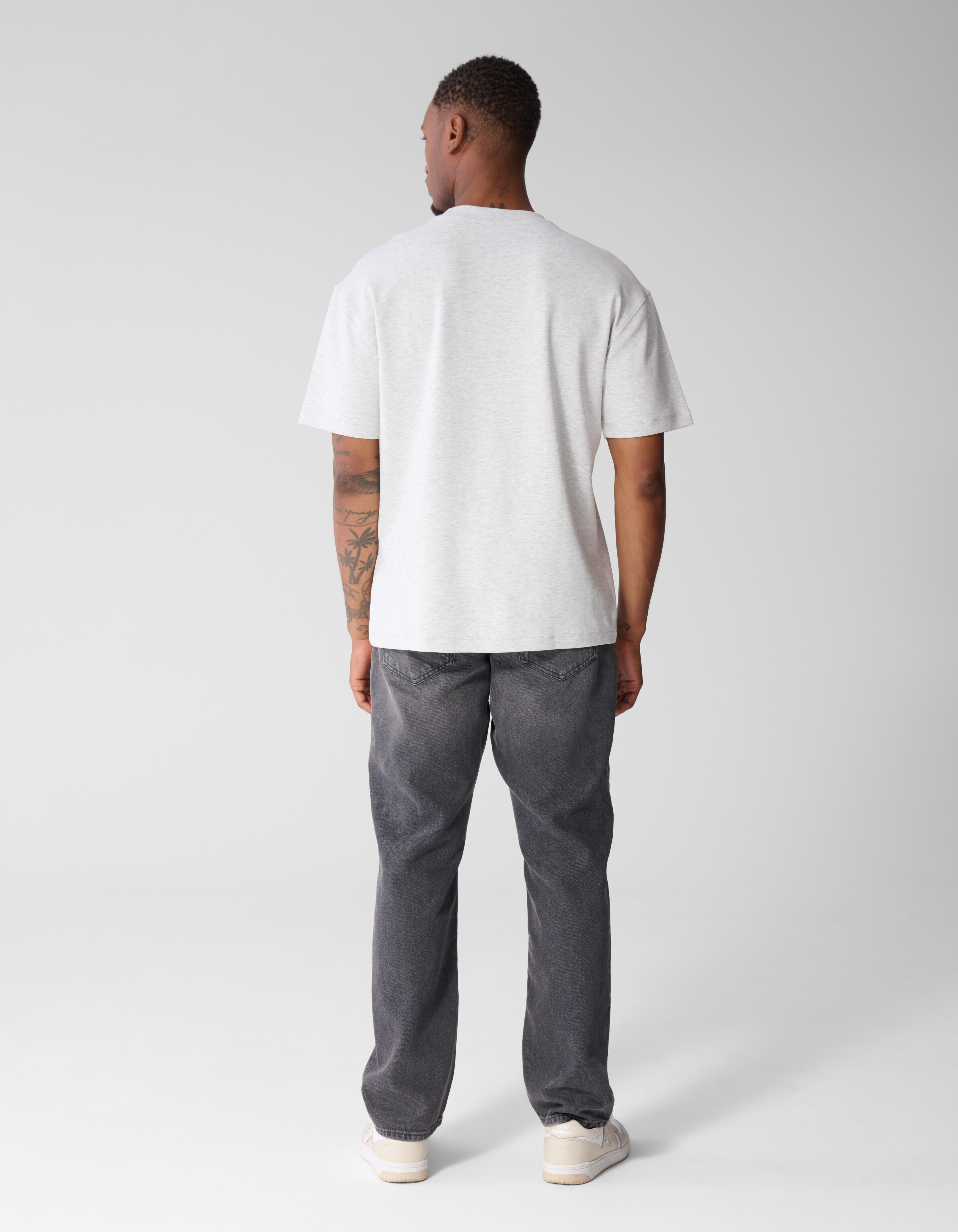 Label-T-Shirt Hellgrau SHOEBY MEN