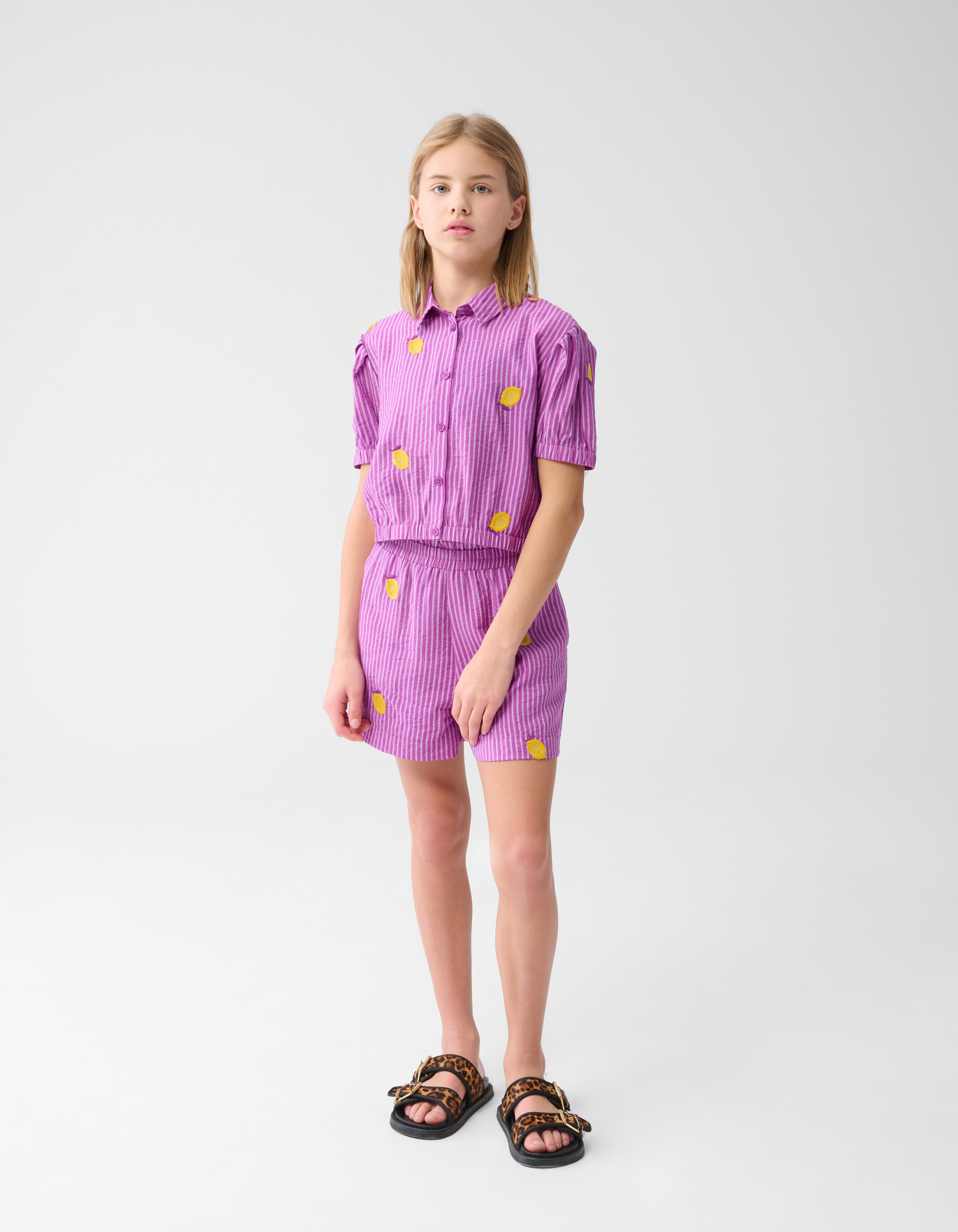 Lemon Nadelstreifen Bluse Lila SHOEBY GIRLS