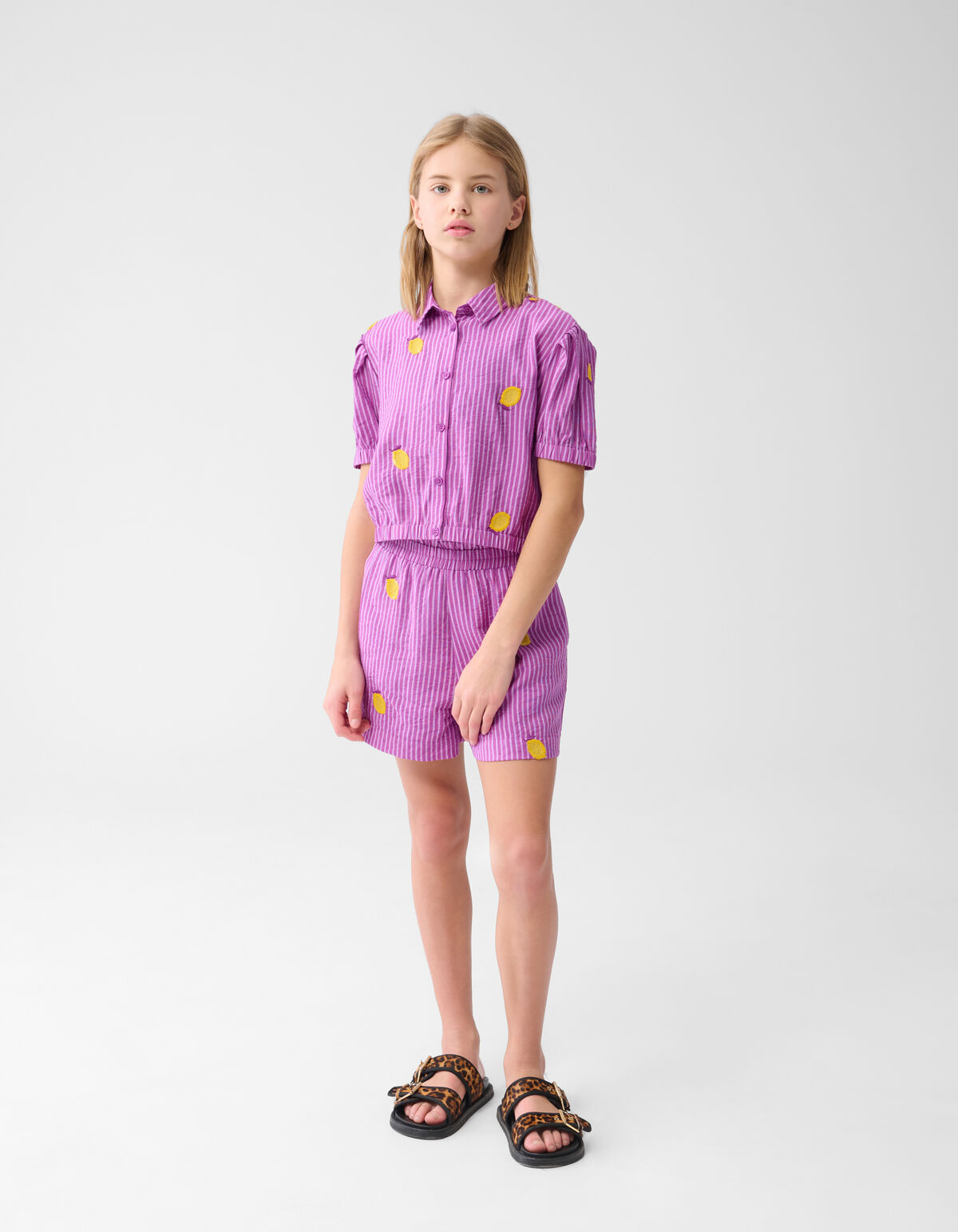 Lemon Nadelstreifen Bluse Lila SHOEBY GIRLS