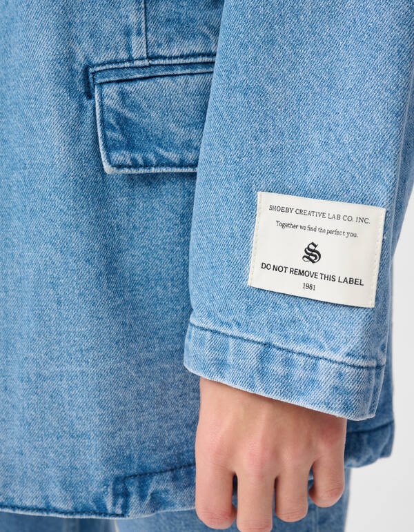 Übergroßer Denim-Blazer Mediumstone SHOEBY WOMEN