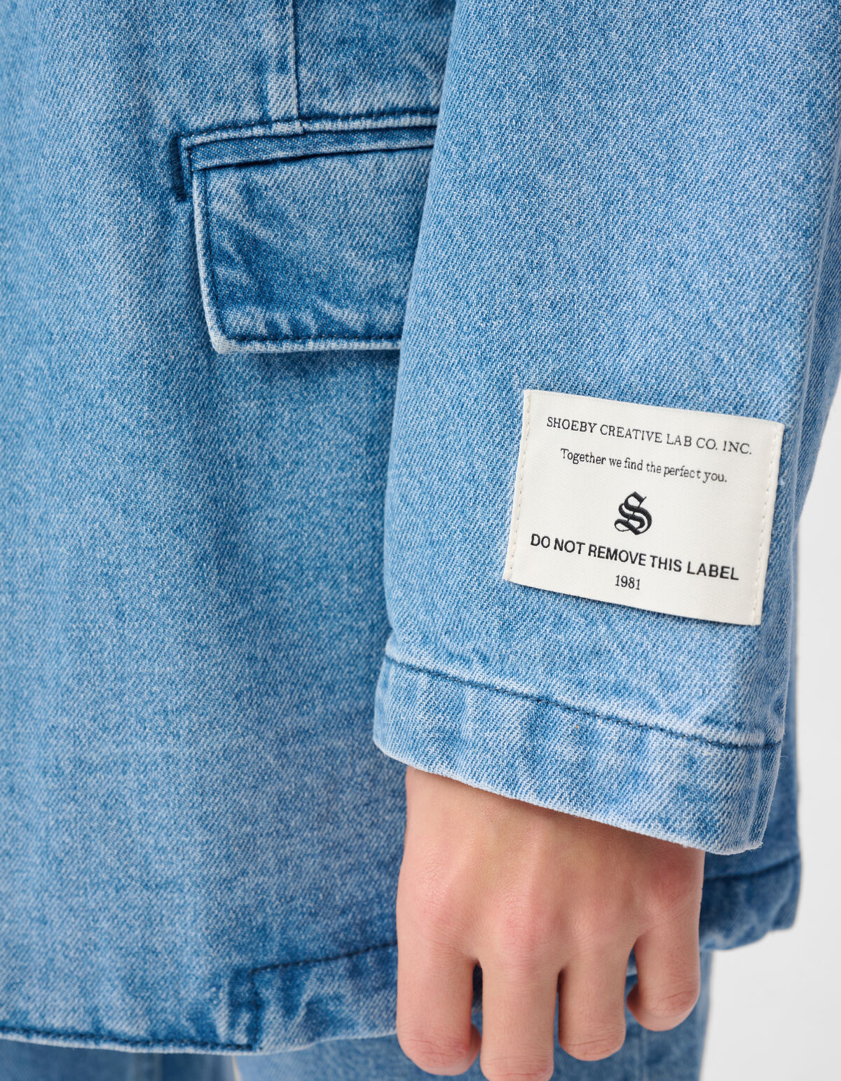 Übergroßer Denim-Blazer Mediumstone SHOEBY WOMEN