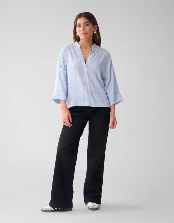 Shine Weite Bluse Hellblau SHOEBY WOMEN