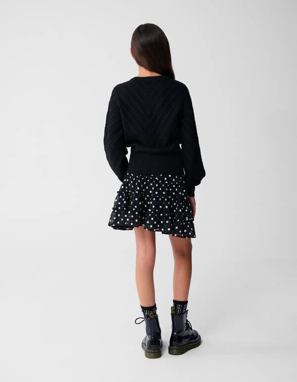 Schwarzer Glitzer-Strickpullover SHOEBY GIRLS