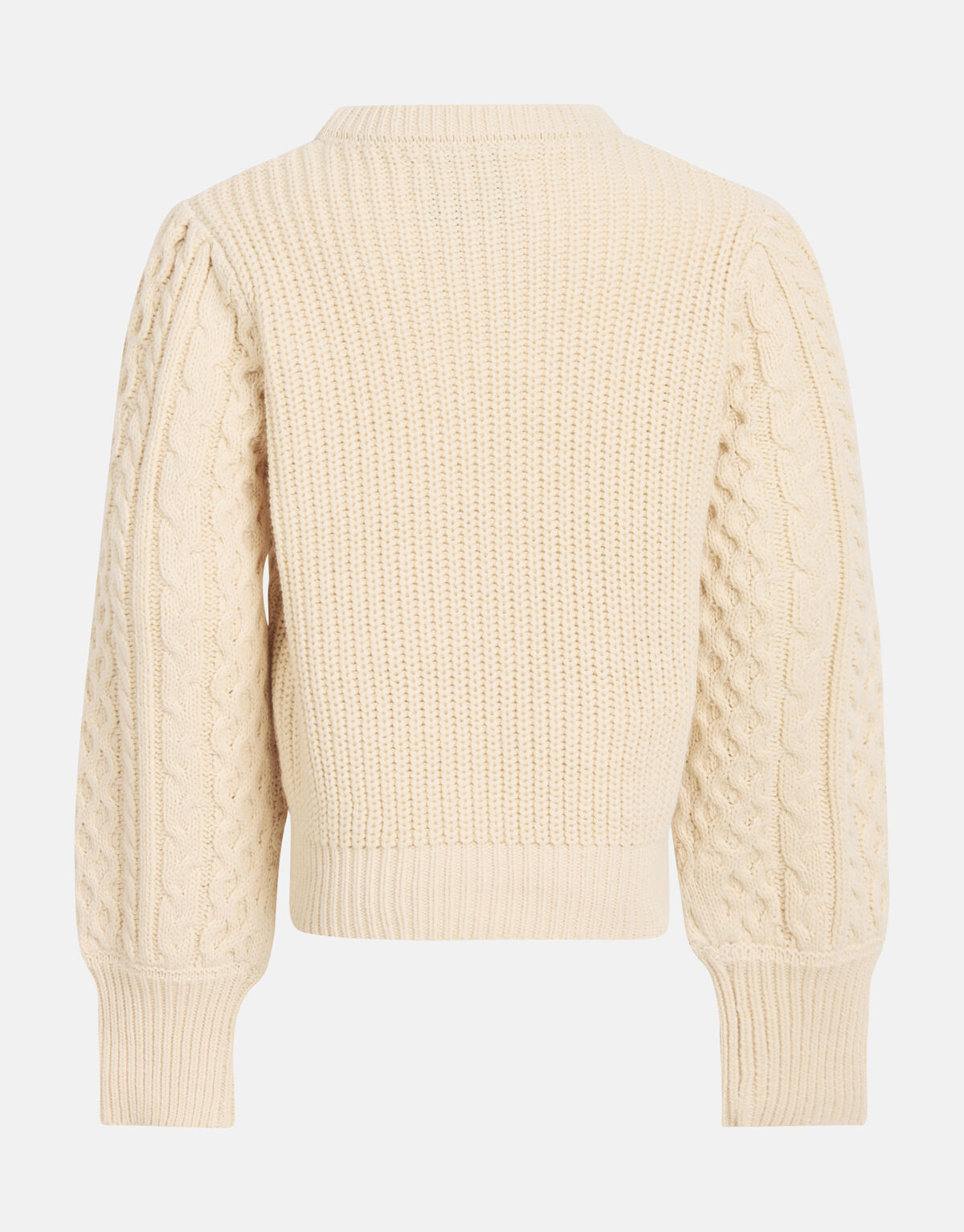 Strickpullover mit Zopfmuster Off White SHOEBY GIRLS