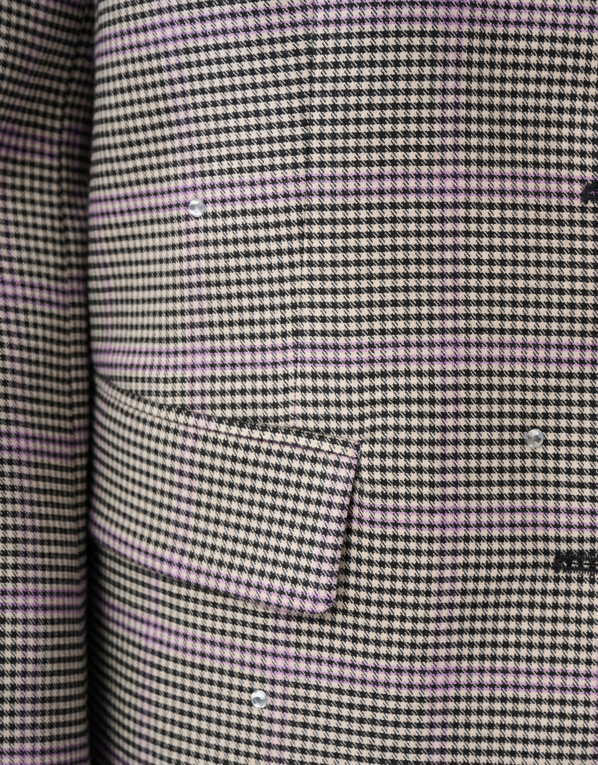 Karierter Blazer mit Strass Grau SHOEBY WOMEN