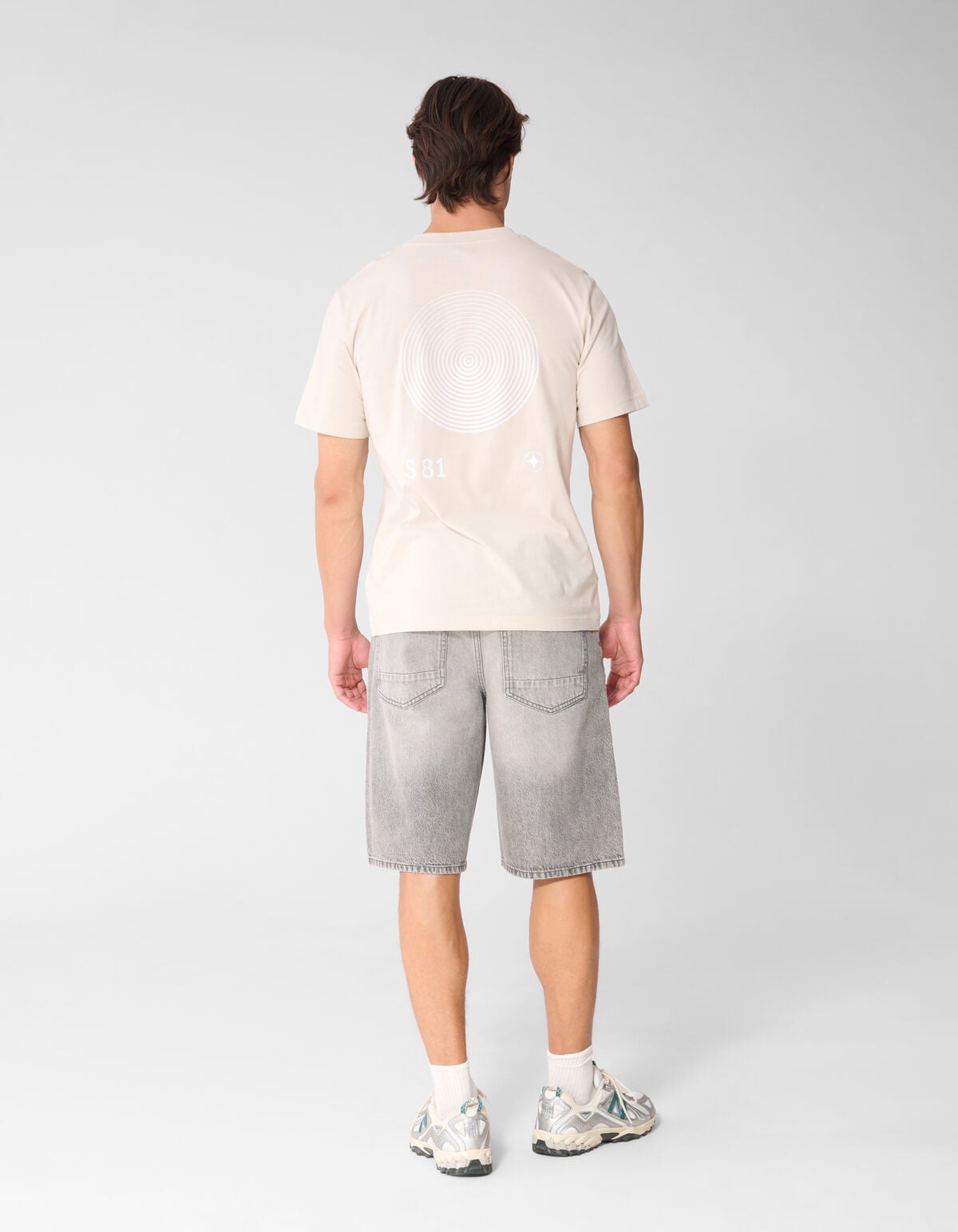 Logo-Kreis-Kunstwerk T-Shirt Sand SHOEBY MEN