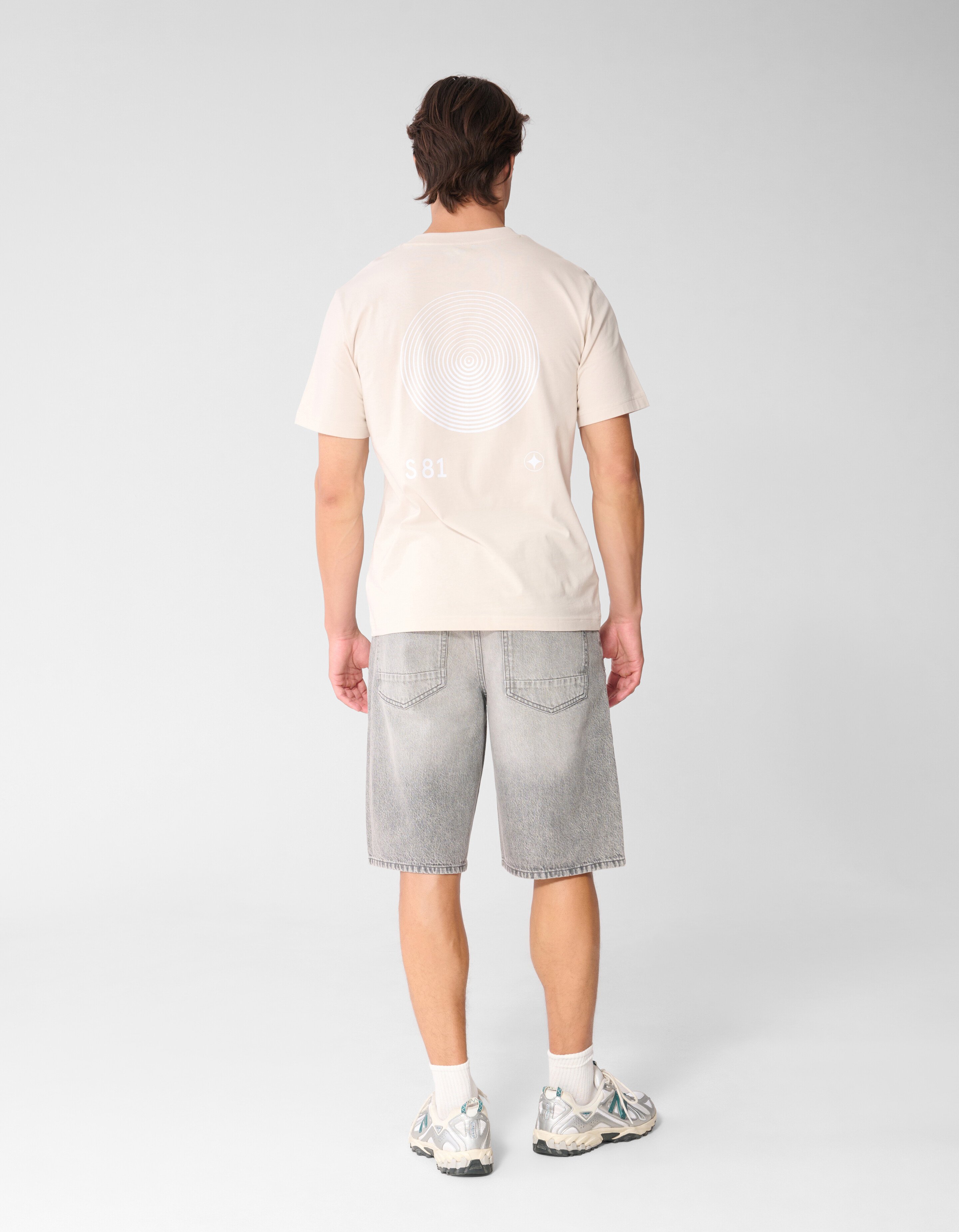Logo-Kreis-Kunstwerk T-Shirt Sand SHOEBY MEN