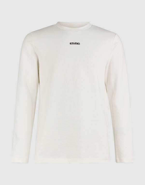 Studio Langarm-T-Shirt Gebrochen Weiß SHOEBY MEN